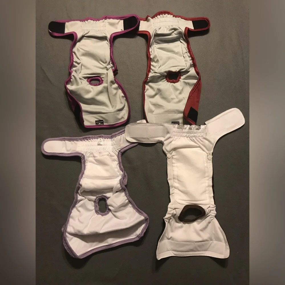 NEW Bundle of 4 Reusable Female Dog Diapers
